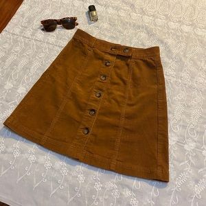 Mustard color/tan color Mini fall skirt